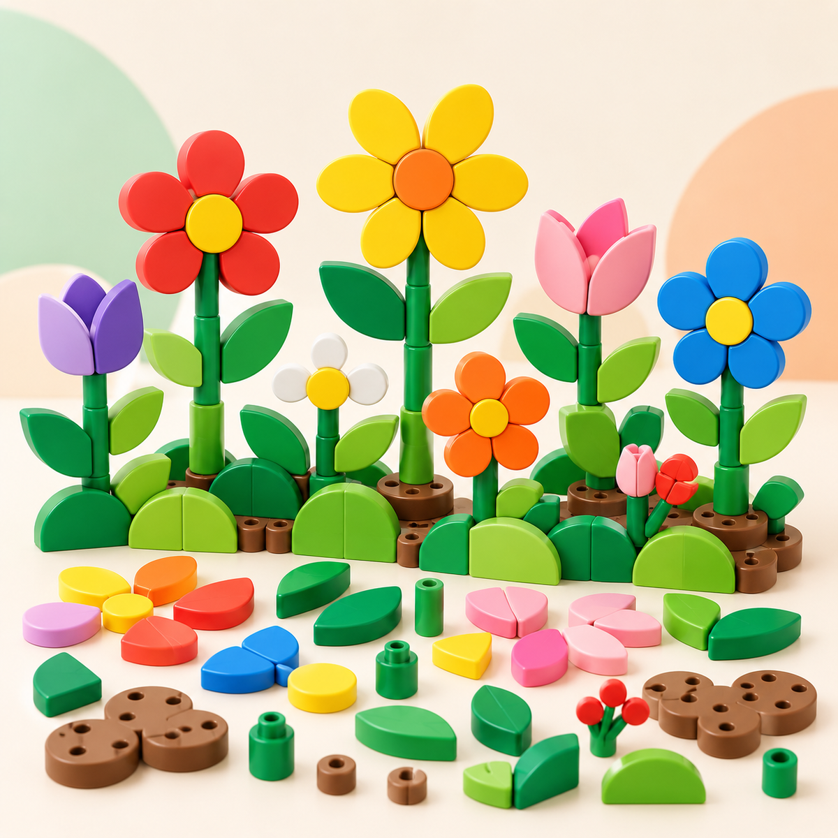 Noreviw™ BuildBloom Interlocking Garden Set